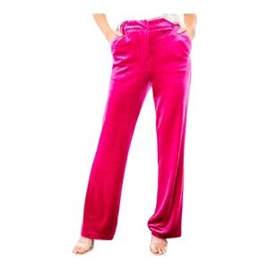 SIX/FIFTY Adeline Velour Pants Raspberry Pink Women's Medium $108
